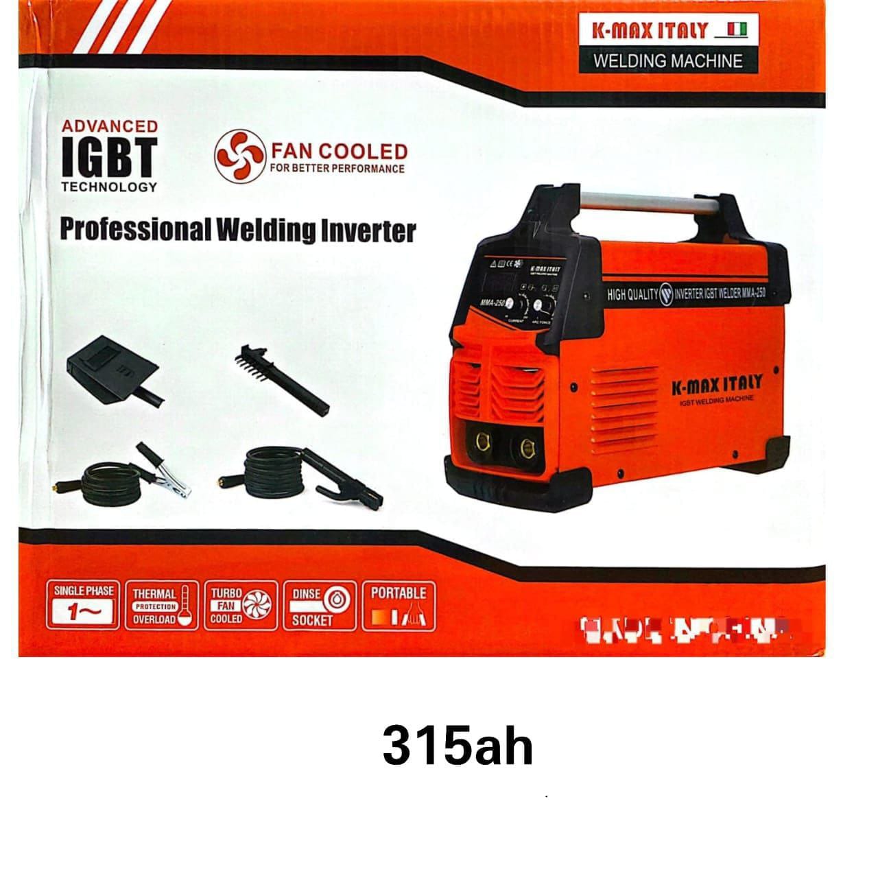 Professional Portable single phase Comercial Welding inverter with Fan cooler for better perfomance and 315AH