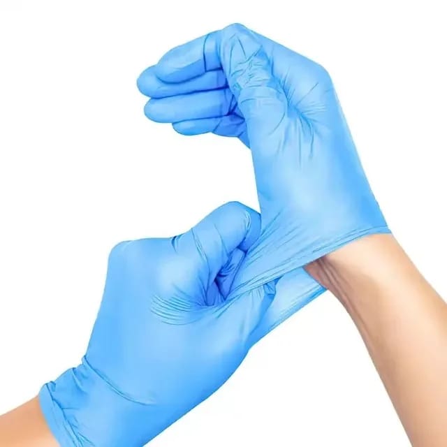 100pcs Disposable synthetic gloves...made of Nitrile material...Application;...food,household,Hardware tools,Spas Spas etc...Allergy free and waterproof