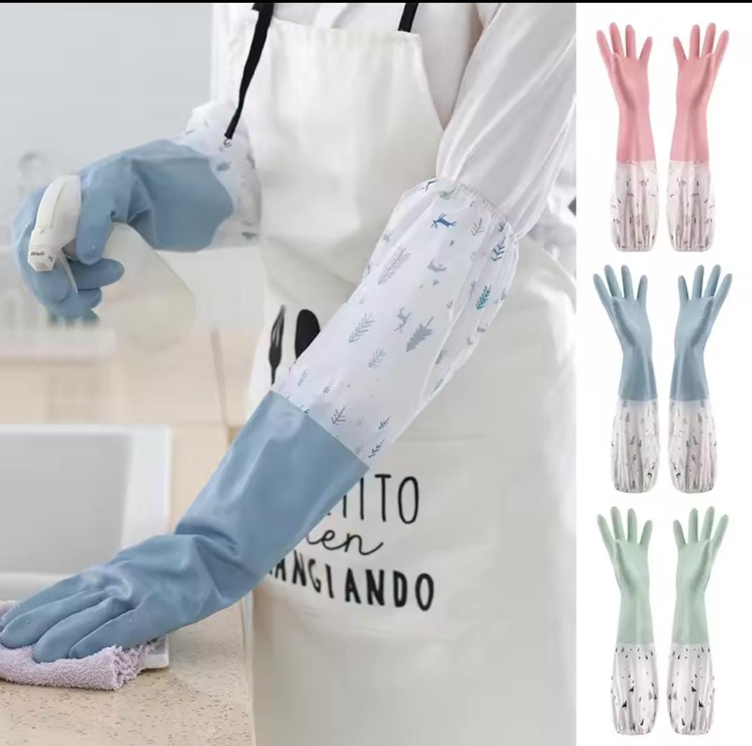 Long Silicon waterproof kitchen/Household gloves...Durable,stylish  desighn,soft ,skin friendly and comfortable