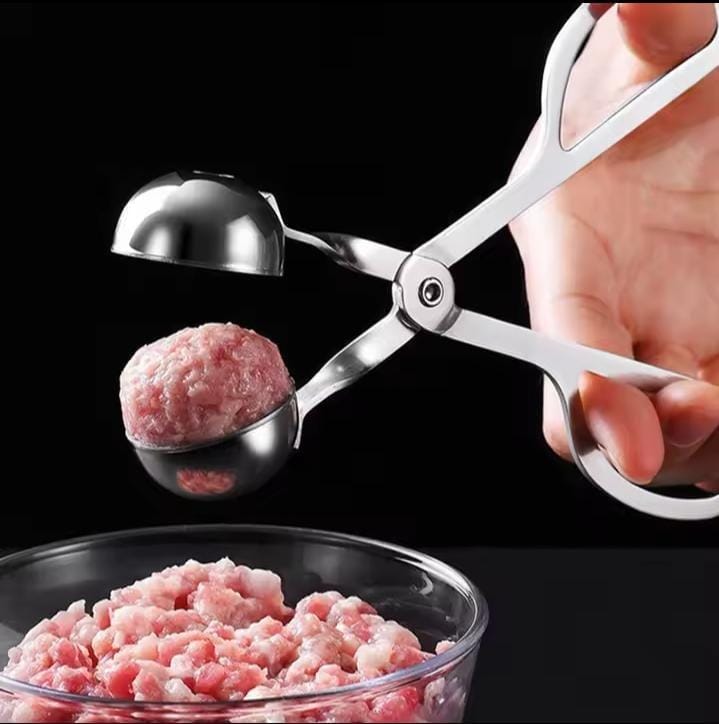 Stainless Steel Double Kitchen Meatball Maker with 18cm Length – Durable Non-Stick Food Mold for Shaping Meatballs, Fish Balls, or Dessert Balls