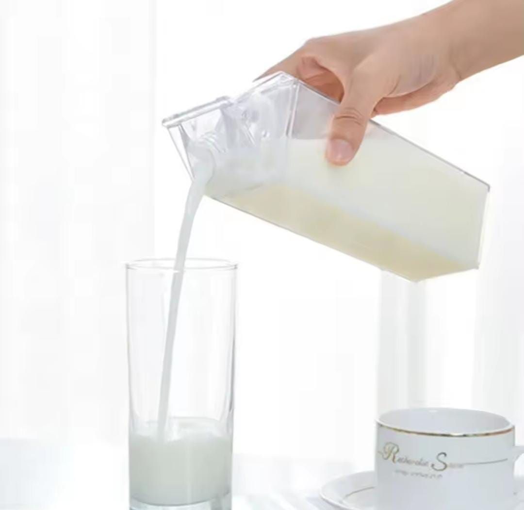 Multipurpose Acrylic Kitchen Fridge Space Saver Bottle with 1-Litre Capacity – Ideal for Storing Milk, Water, and Special Beverages