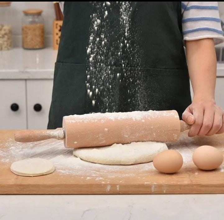 High Quality Large Bamboo Wooden Kitchen Rolling Pin – Durable Non-Stick Surface for Perfect Dough Rolling in Baking and Cooking