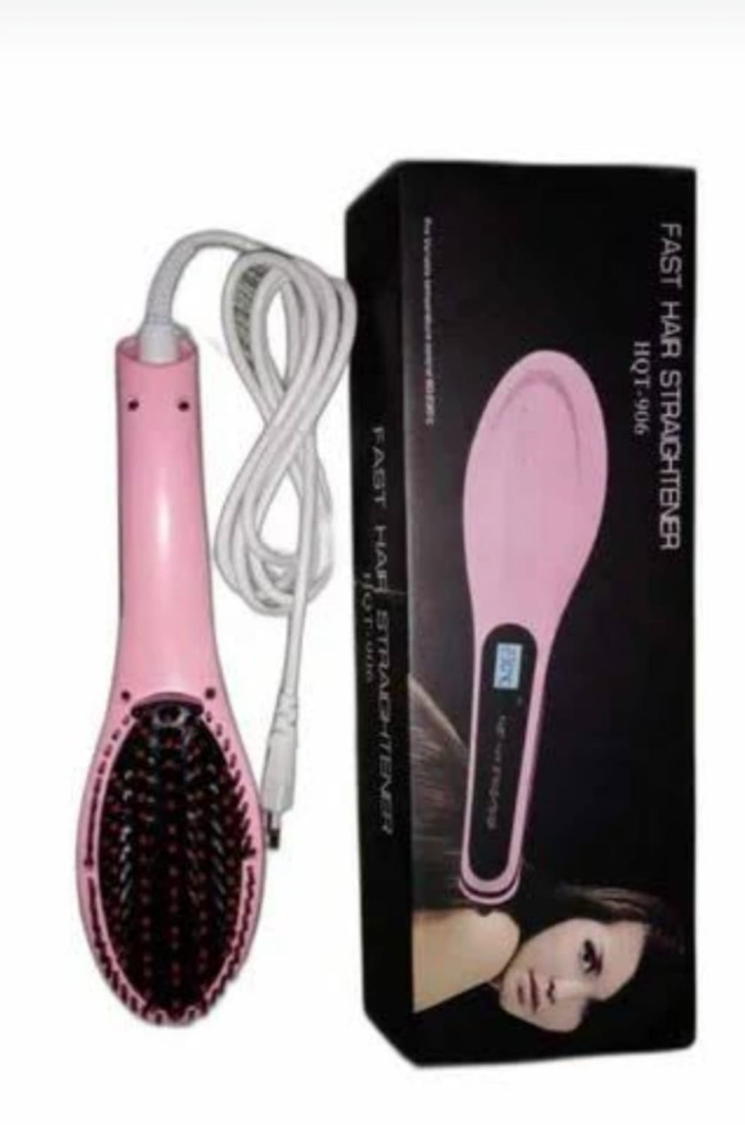 Portable Pink Hair Straightener – 4-in-1 Styling Tool for Effortless Straightening, Curling, Flicking, and Twisting with Smooth Ceramic Plates and Compact Design