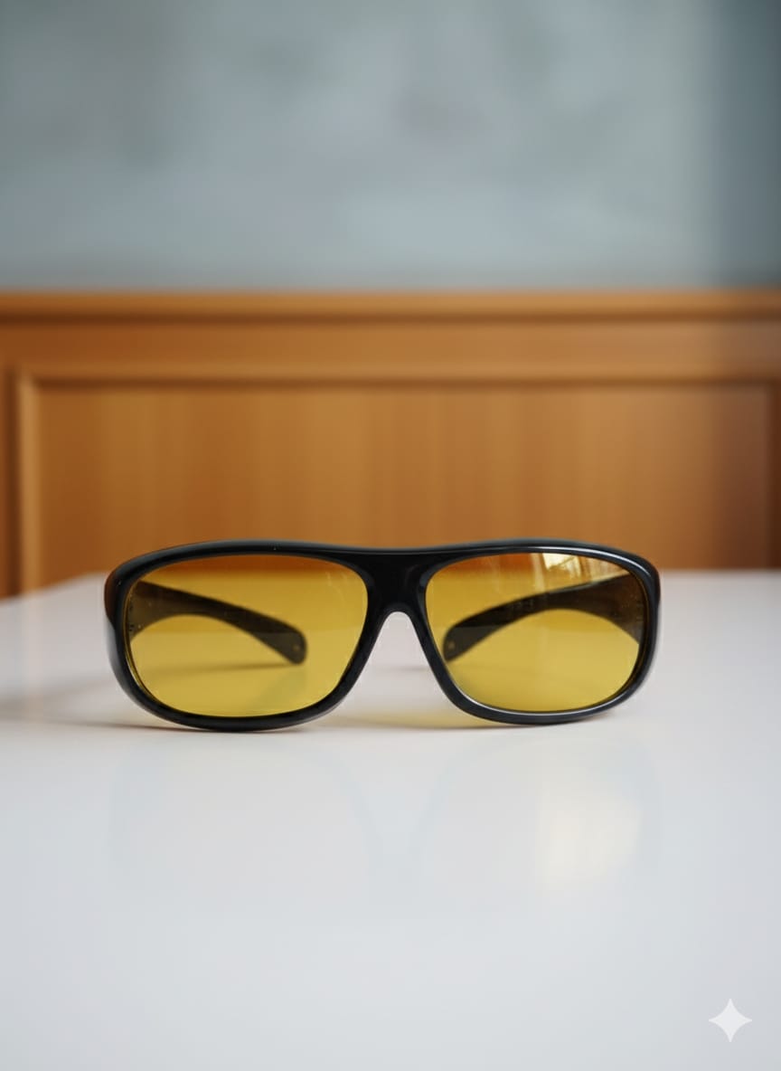 HD Night Vision Driving Glasses — Polarized Anti-Glare Lenses Designed to Reduce High-Beam Glare, Brighten Roads, and Enhance Nighttime Driving Visibility and Safety