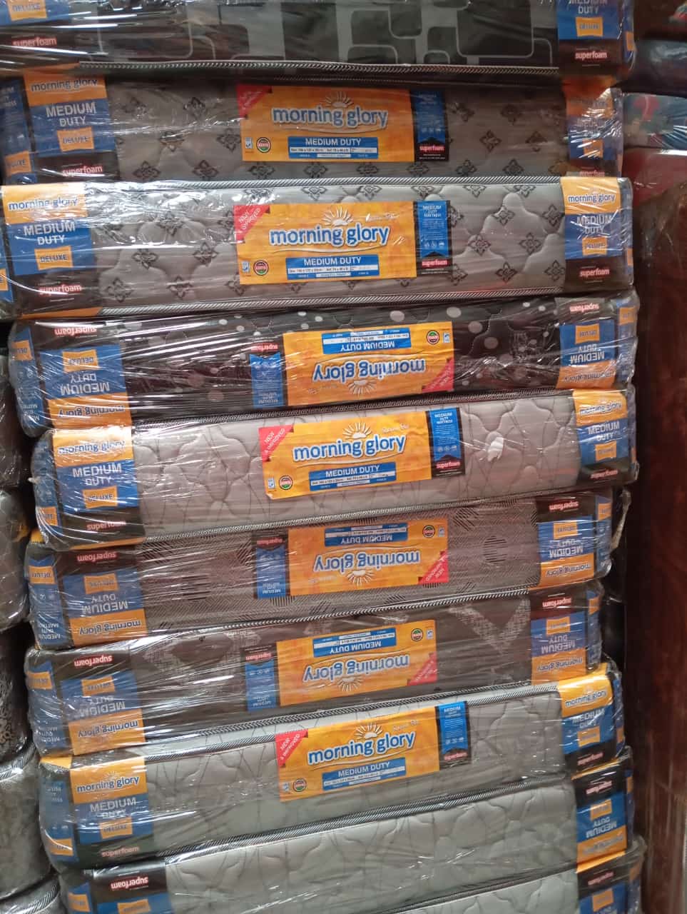 Morning Glory Plain Medium Density 8-Inch Mattress — Firm and Durable Support, Premium Comfort, Ideal for Home, Hotels, and Long-Lasting Restful Sleep with High-Quality Build