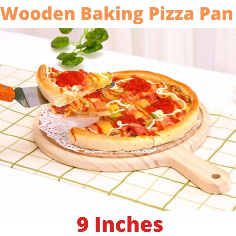 Bamboo Pizza Board Plate – Eco-friendly, Durable, and Heat-resistant Wooden Serving Board for Pizza, Snacks, and Pastries, Ideal for Kitchen, Home, or Restaurant Use