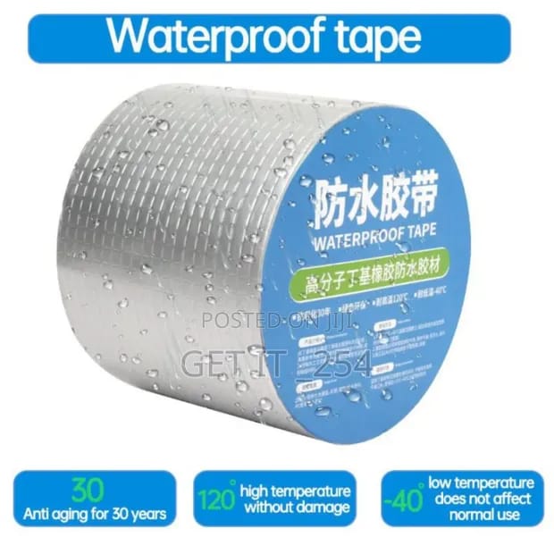 Waterproof Heat-Resistant Tear-Resistant Strong Adhesive Butyl Sealant Tape – Durable Multipurpose Repair Tape for Roofs, Pipes, Gutters, Windows, and General Home Waterproofing