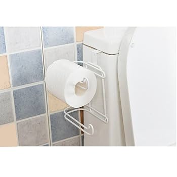 Metallic Double Tissue Holder – Over-Door or Over-Cistern Bathroom Organizer Rack for Tissue Rolls, Durable Rust-Resistant Design for Convenient and Space-Saving Use