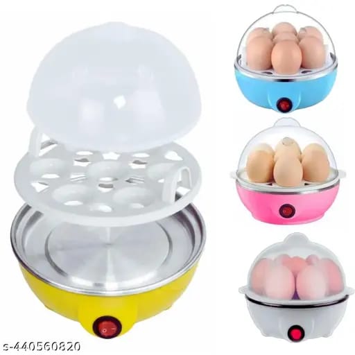 Electric 7pcs Egg Poacher and Boiler – Multifunction Kitchen Egg Cooker with Auto Shut-Off, Steaming Rack, and Measuring Cup for Perfect Soft or Hard-Boiled Eggs Every Time