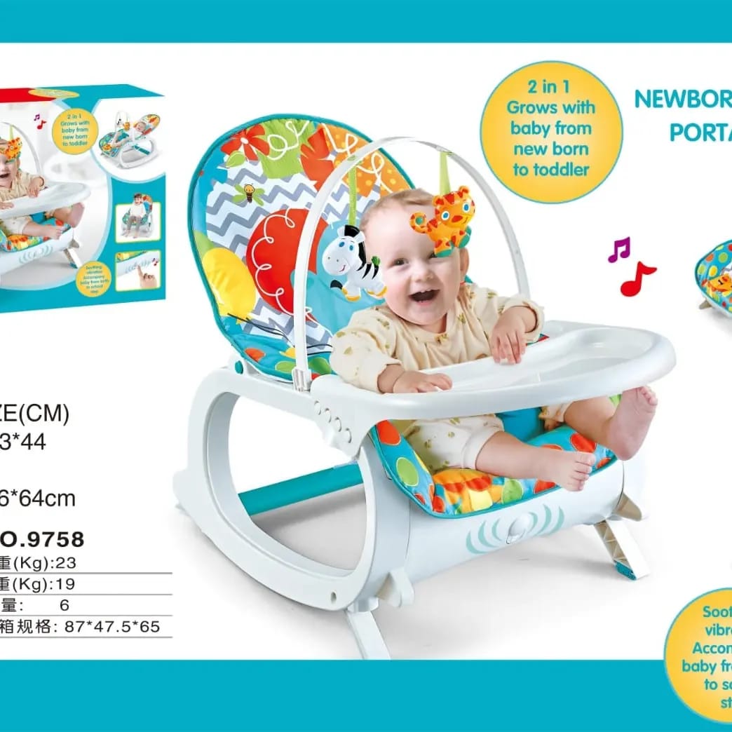 2-1 New born to Toddler baby rocker with music