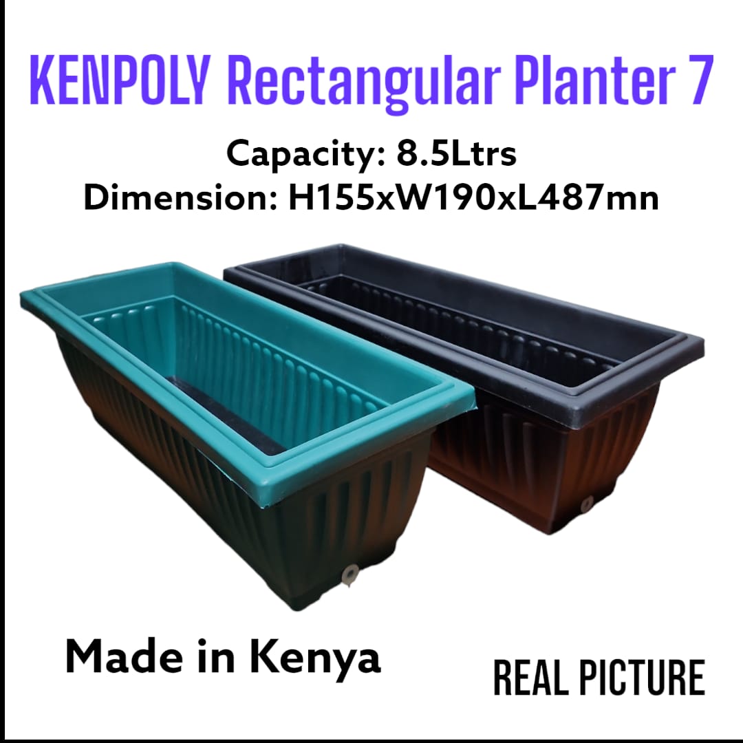 2pcs Rectangular home/Garden Kenpoly planter with capacty of 8.5 litres