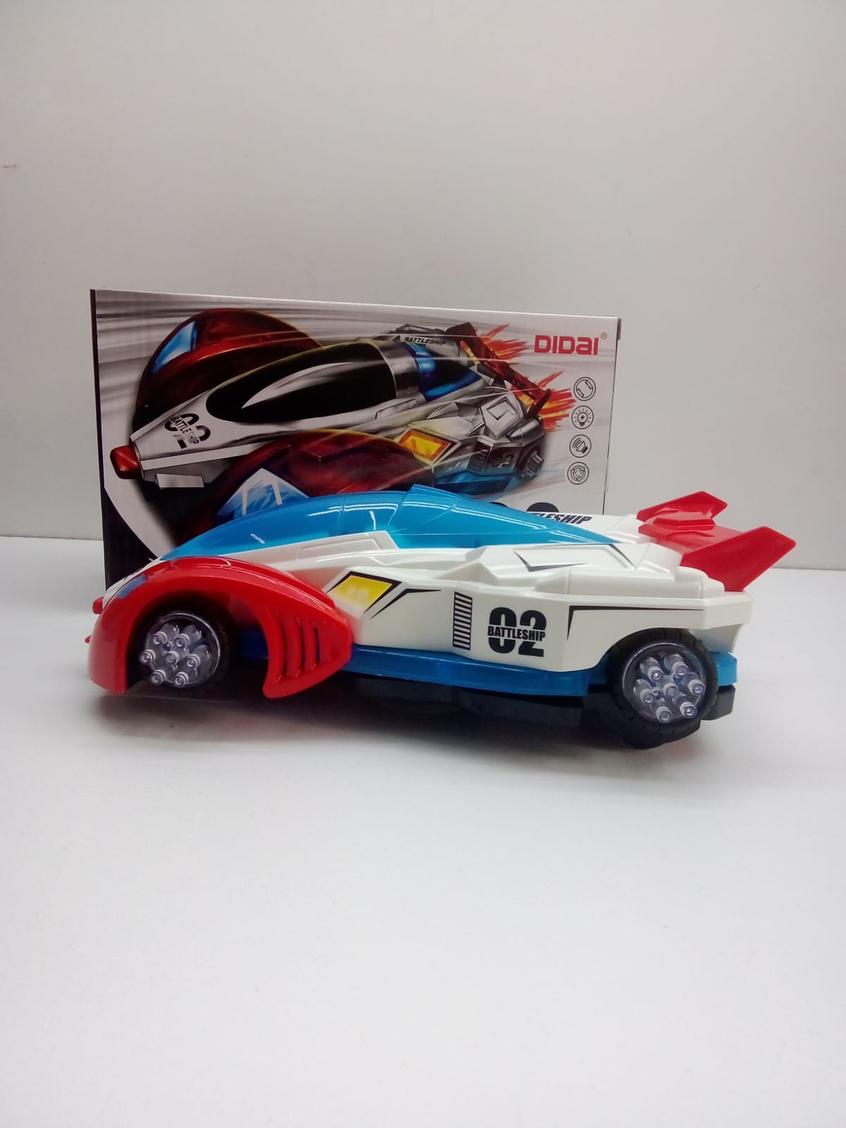 Battery operated Deformation/unique spin lighting toy plane.Auto spin while deforming