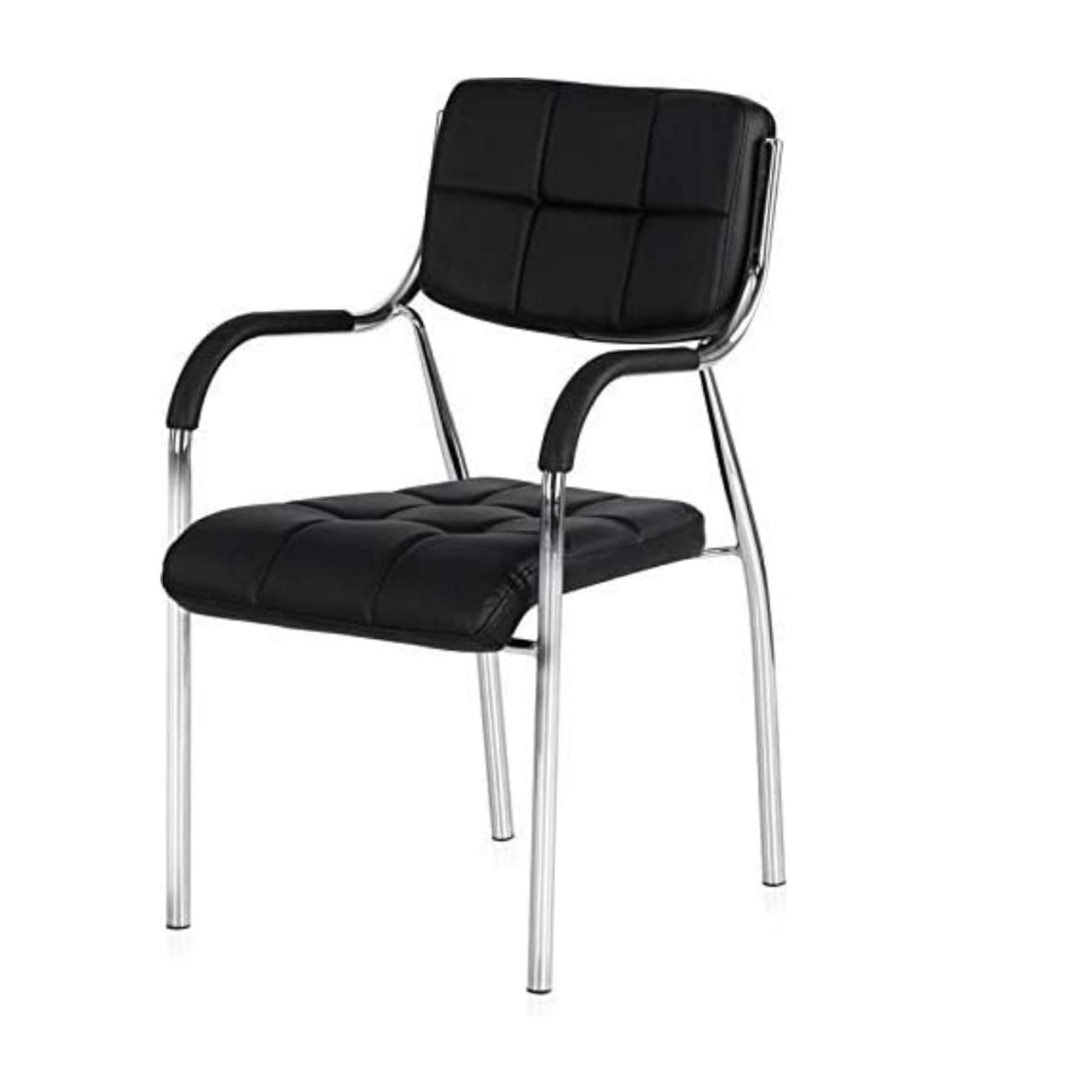 Metallic Home/Office/School Visitors leather chair