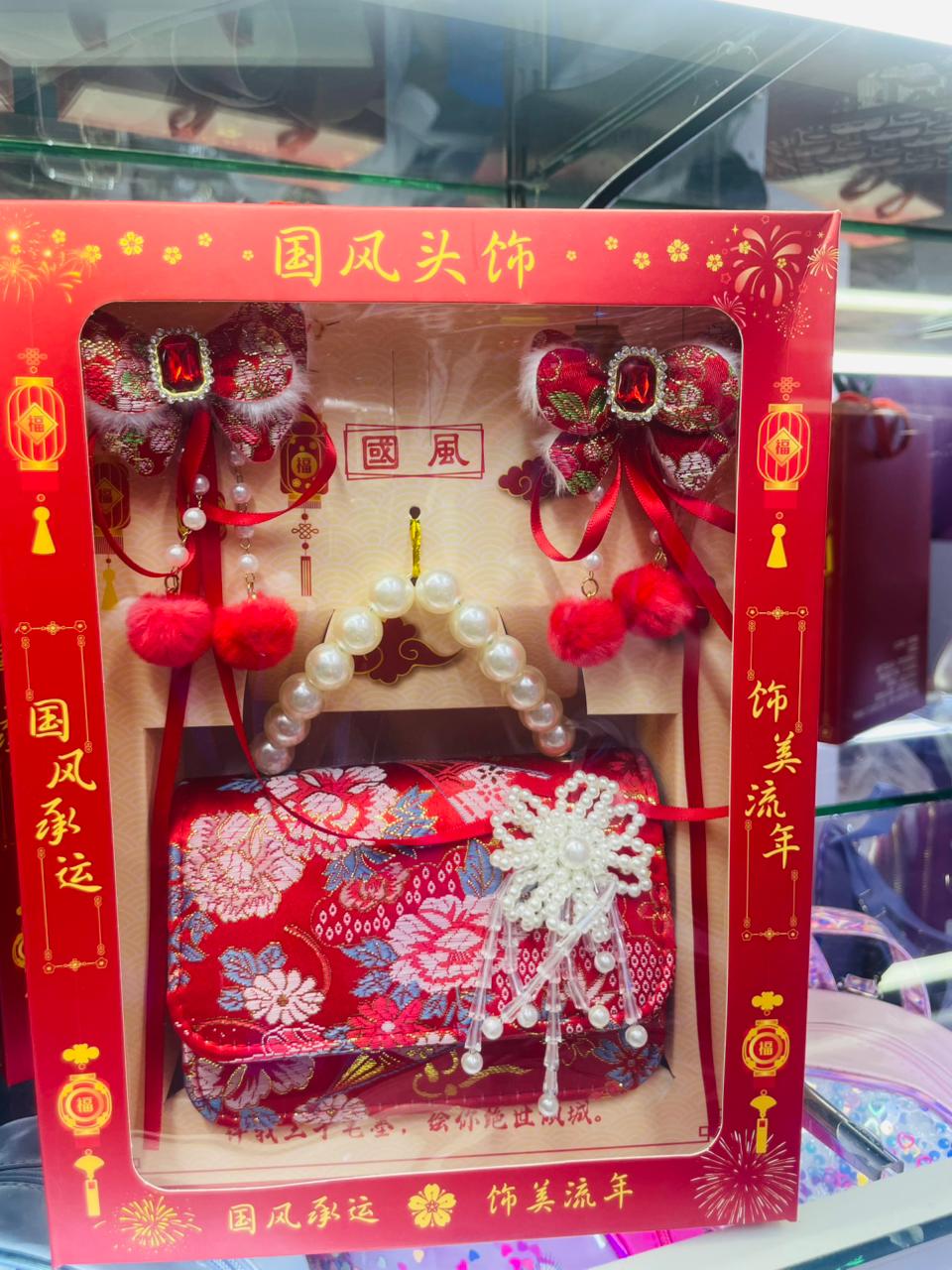 Baby Bags Silicone Bags with matching hair clips For Baby girls,Gift sets for Birthday