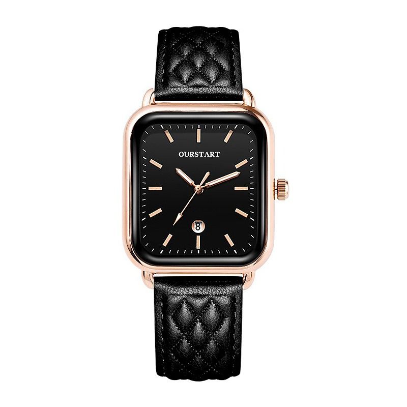 2024 Africa New Korean Women's Watch Casual RetroTiktok Live Diamond Quartz Belt Calendar Women's Watches Leisure Metal Watches + Lovers Girlfriends Wife's Birthday Holiday Gift