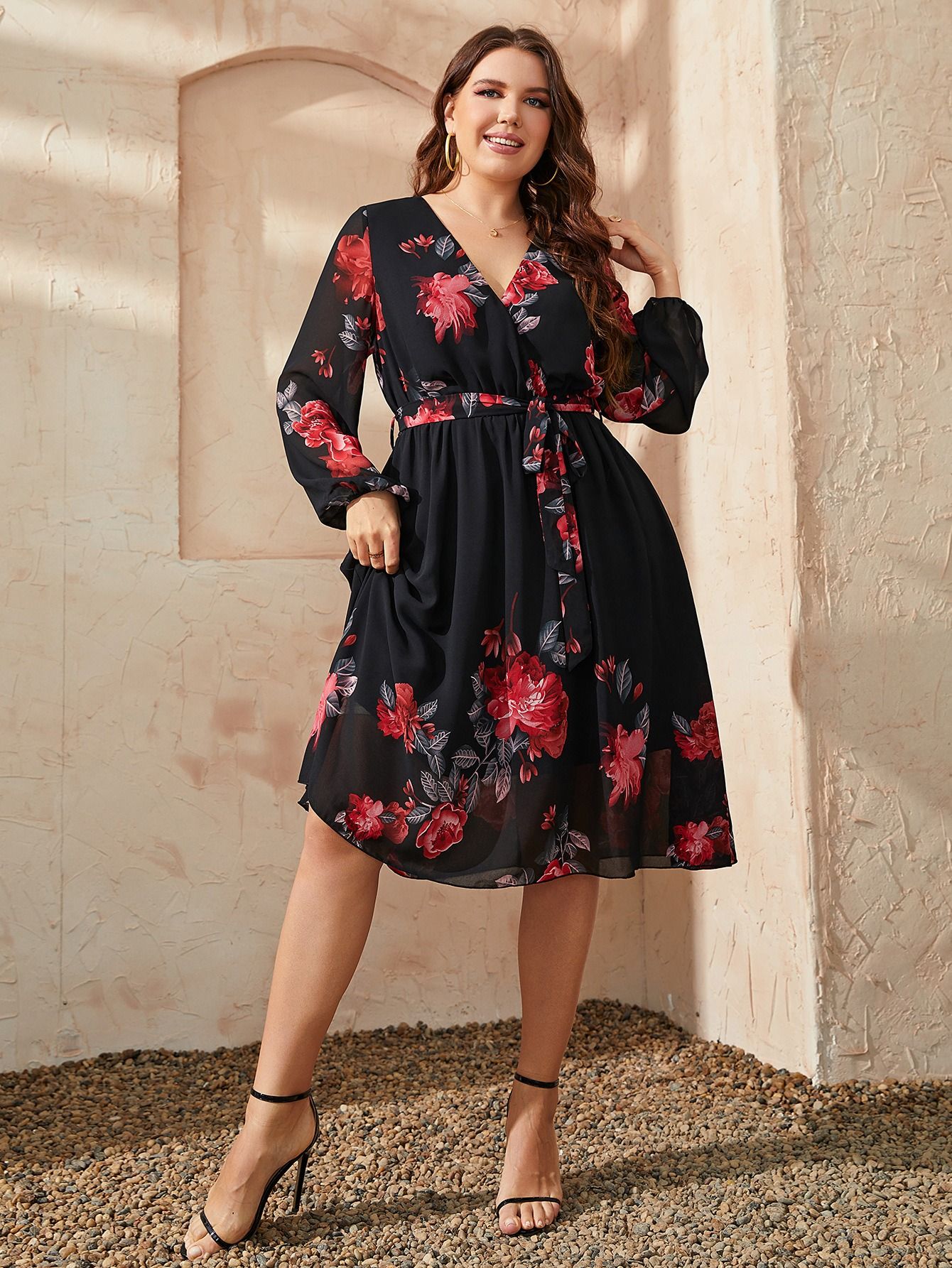 2024 Africa Europe America Women's New Big Size Summer and Autumn Dress Plus-size Dress Explosive Fashion Print Oversized Swing Dress Fat Mother Dress Dyeing Process Temperament Elegant Style