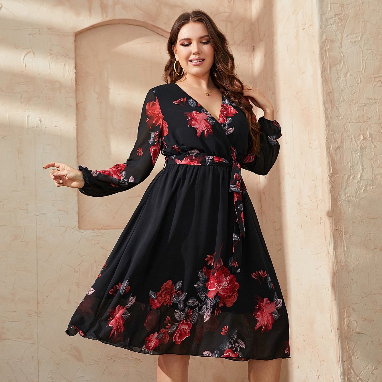 2024 Africa Europe America Women's New Big Size Summer and Autumn Dress Plus-size Dress Explosive Fashion Print Oversized Swing Dress Fat Mother Dress Dyeing Process Temperament Elegant Style