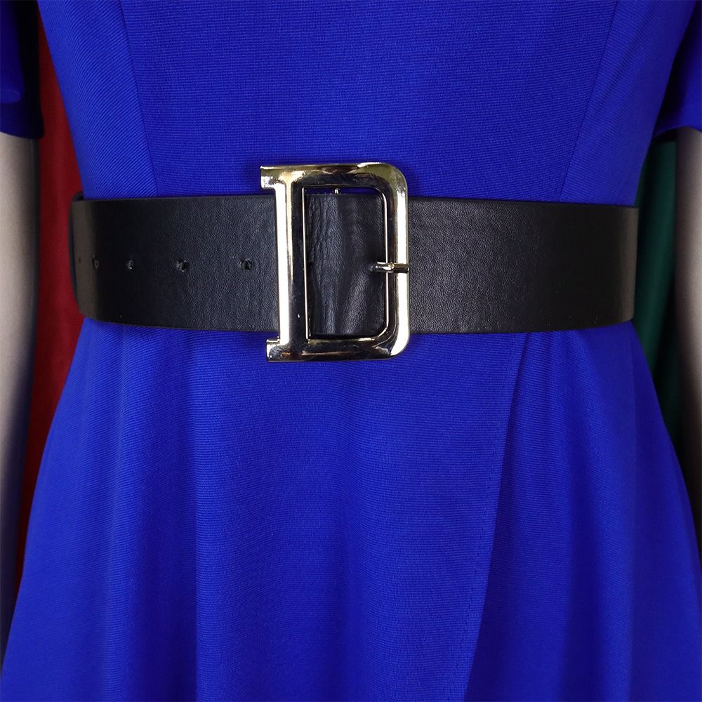 2025  Africa Europe America D297P Belt Summer Autumn New Women's Trumpet Sleeve Solid Color Plus-size Dress Popular Lanyard/belt Elements
Temperament Commuting Style