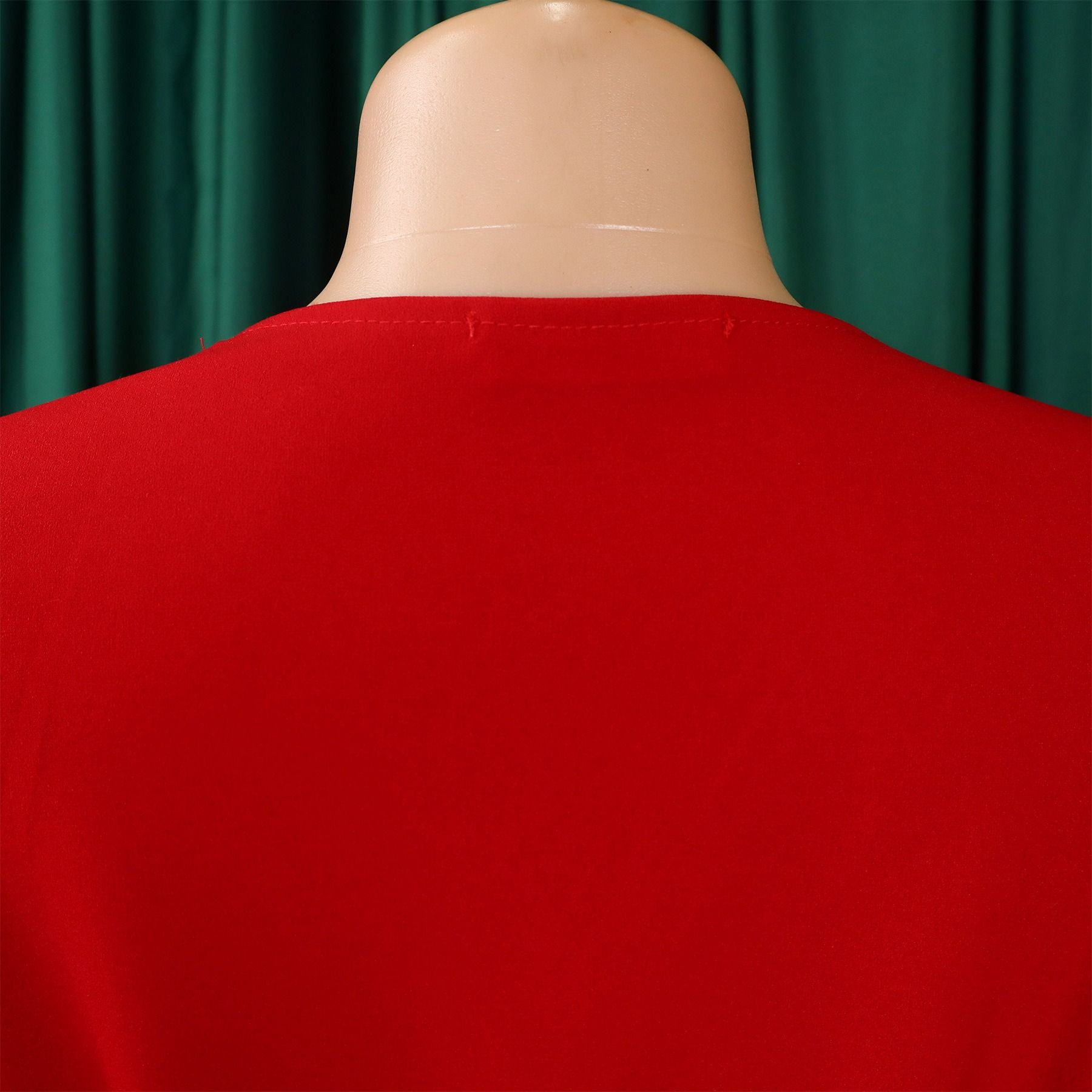 Africa Europe America D497 Belt Summer Autumn 2025 New Women's Trumpet Sleeve Solid Color Plus-size Dress Popular Lanyard/belt Elements
Temperament Commuting Style