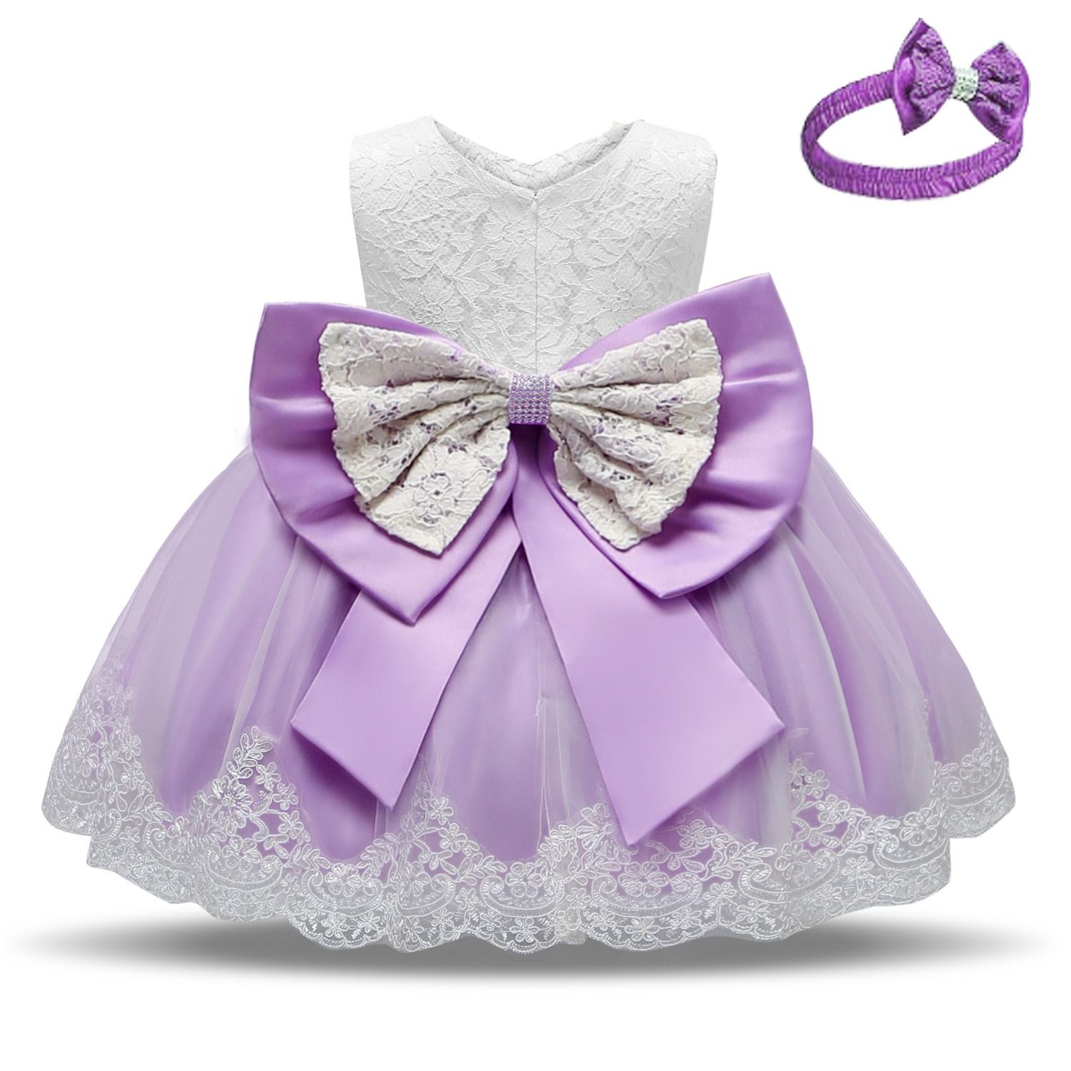 Baby Princess Dress Baby one year dress Bow pompadour dress Baby lace dress Amazon