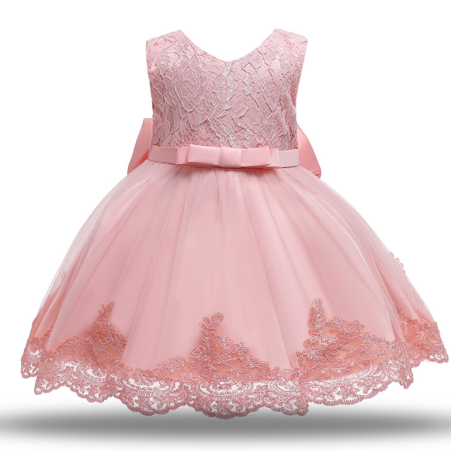 Baby Princess Dress Baby one year dress Bow pompadour dress Baby lace dress Amazon