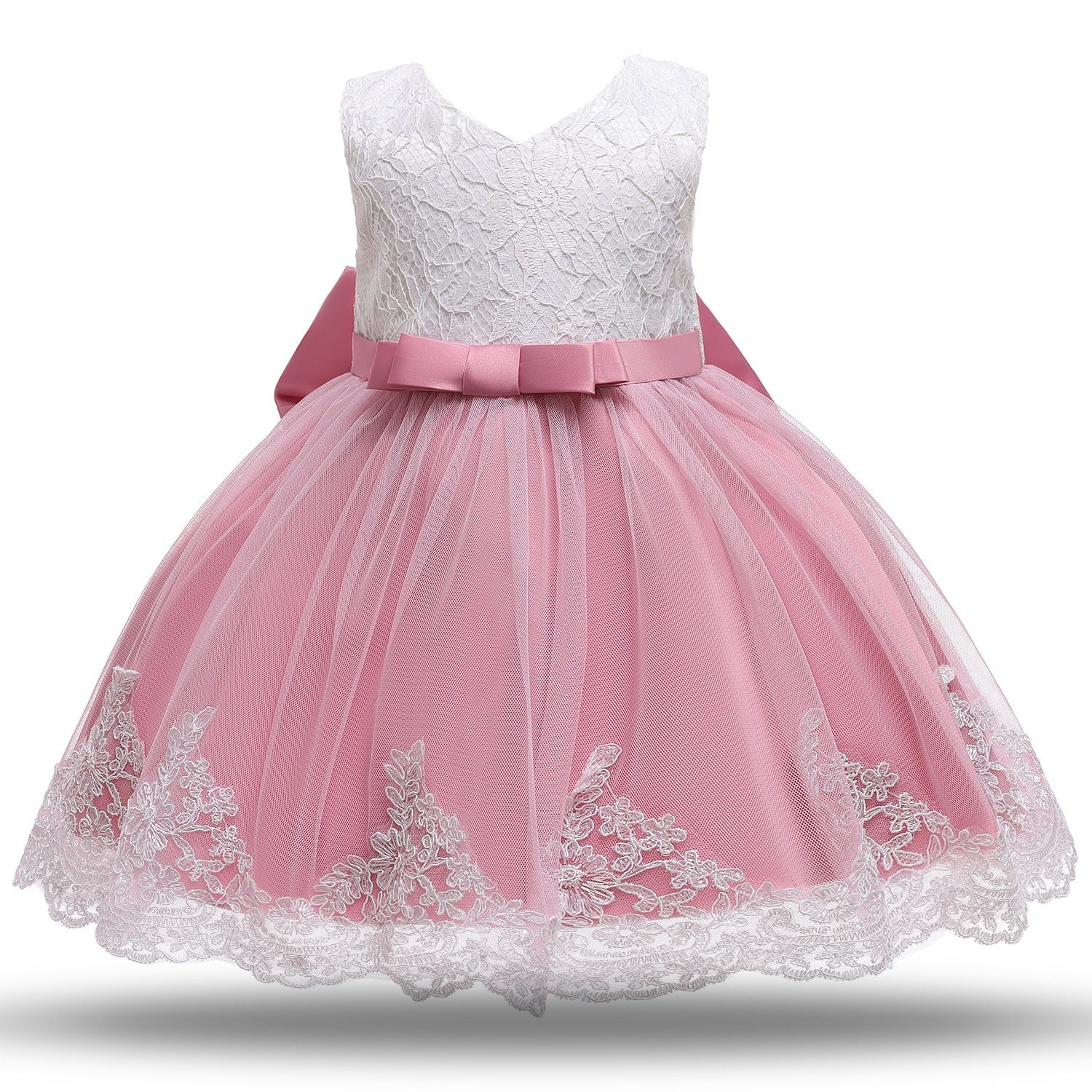 Baby Princess Dress Baby one year dress Bow pompadour dress Baby lace dress Amazon