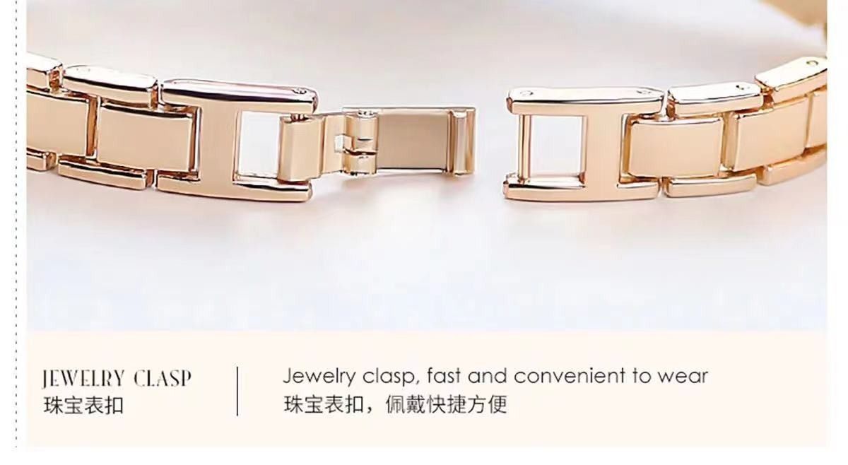 Africa New Fashion Style Women's Watch Students Small Dial 2025 Korean Version Temperament Simple Electronic Quart  Watch White Chrome-plated Case Bright Beautiful Refined Aloy Strap Comfortable Fit