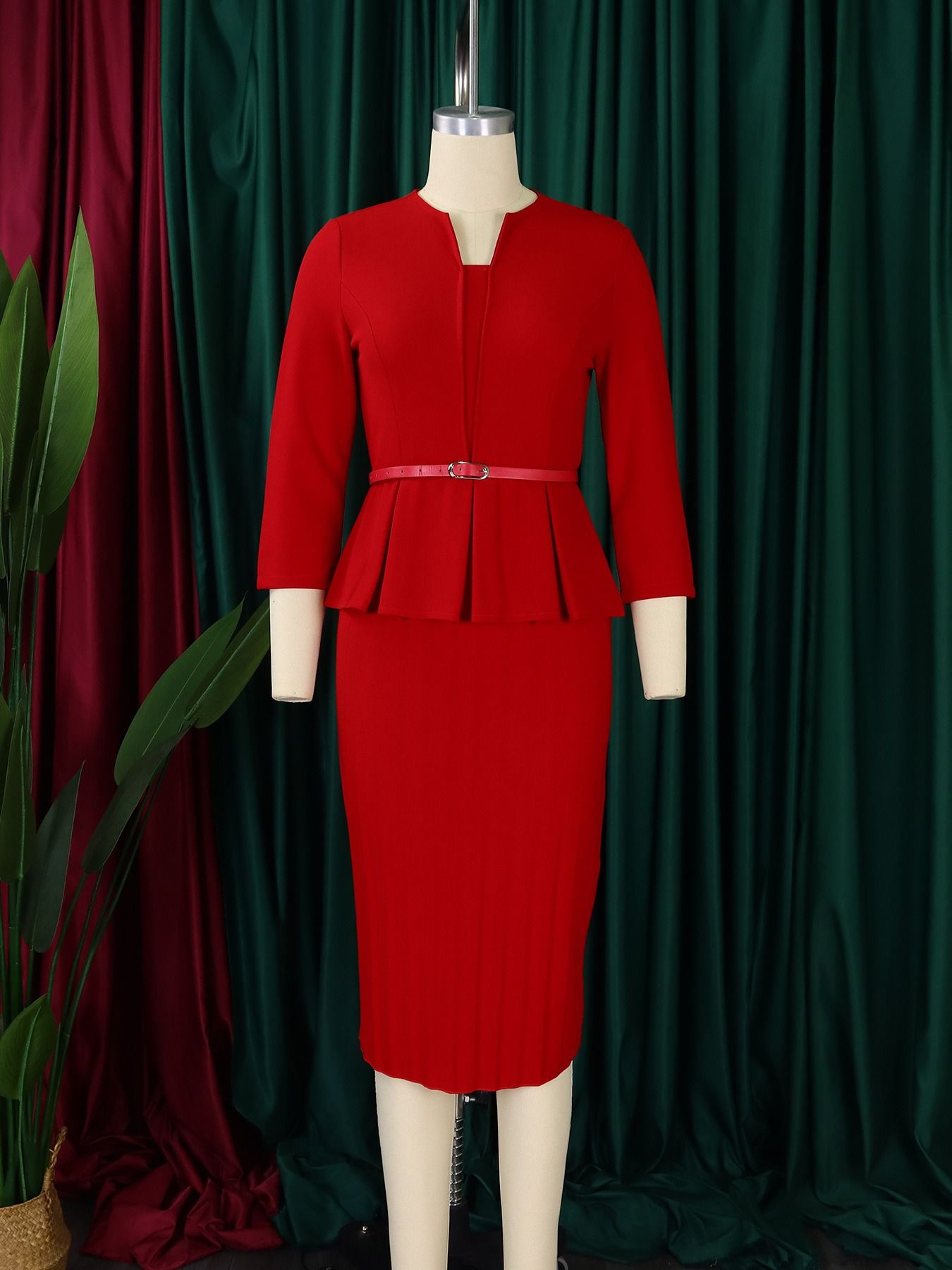 Spring & Autumn 2025 Africa Europe America New D3255 Women's V- neck Ruffled High Waist Slimming OL Commuter Pencil Skirt Dress
Yarn-dyed Craft Temperament Elegant Style