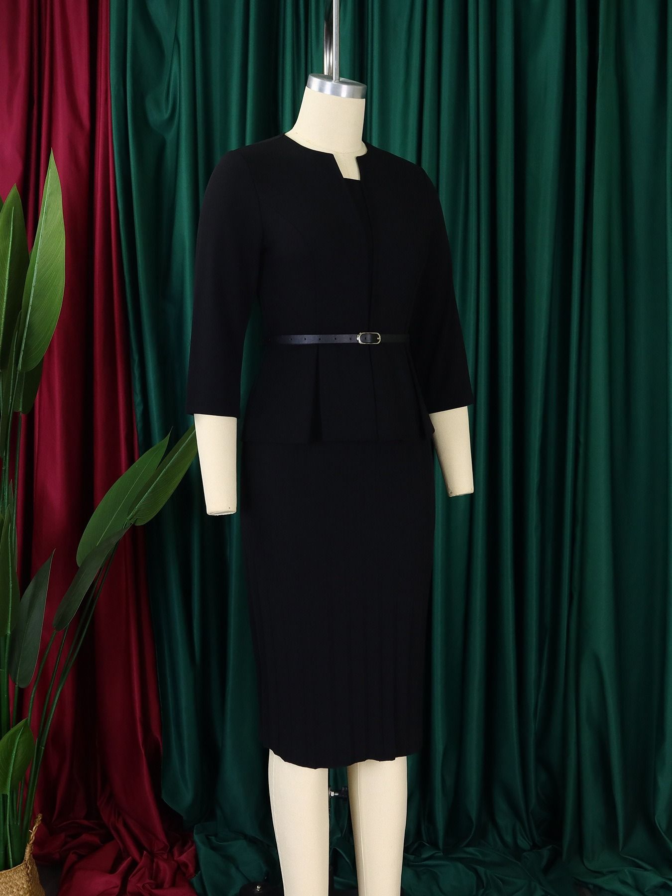 Spring & Autumn 2025 Africa Europe America New D3255 Women's V- neck Ruffled High Waist Slimming OL Commuter Pencil Skirt Dress
Yarn-dyed Craft Temperament Elegant Style
