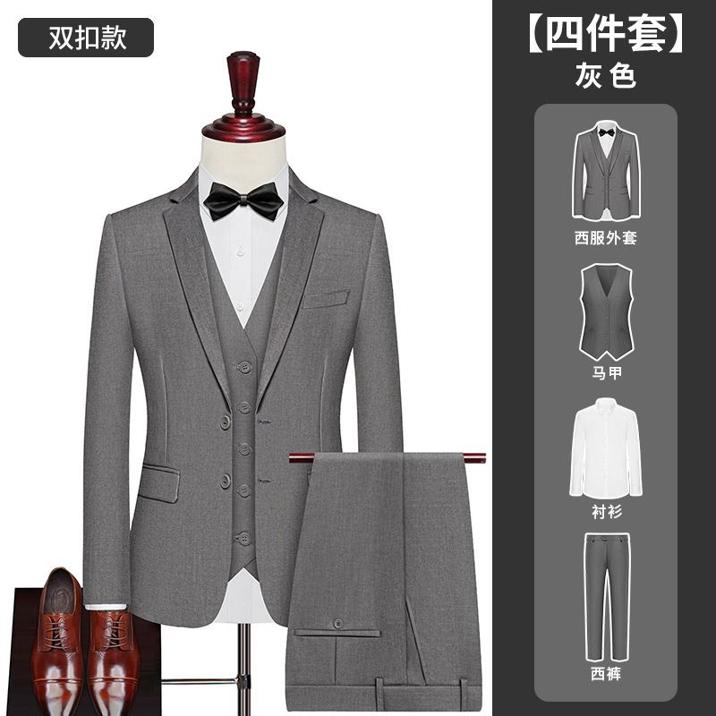 African European American2025 Men's Suits Professional Jackets Suits Groomsmen's Uniforms Men's Work Groom's Uniforms Wedding Suits Plus-size Formal Wear Evening Gowns Soft Fashionable Business