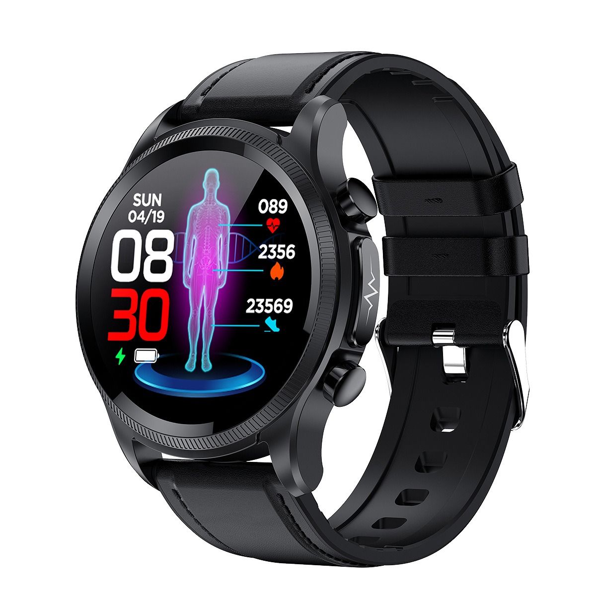New Smartwatch E400 2025 Africa Europe America ECG+PPG Blo od Sugar Body Temperature Blood Pressure Blood Oxygen Sleep Step Counting Touch/Button Type Waterproof Photo Heart Rate Fashionable Gift