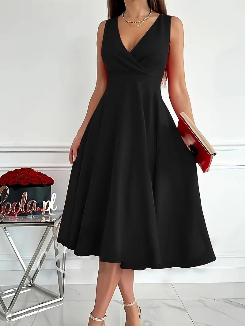 2025 New Spring/Summer Collection Africa Europe America Evening Dress Sleeveless Elegant Fashionable Evening Gown Solid Color Pattern Patchwork Technique Elegant Temperament Style