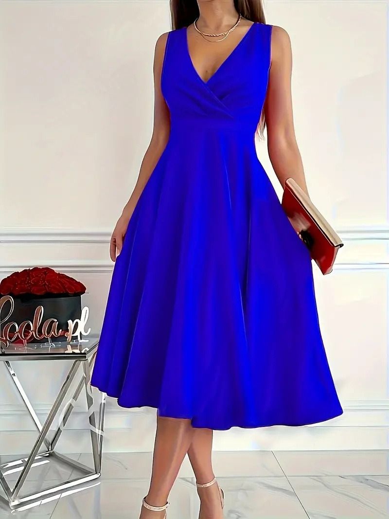 2025 New Spring/Summer Collection Africa Europe America Evening Dress Sleeveless Elegant Fashionable Evening Gown Solid Color Pattern Patchwork Technique Elegant Temperament Style