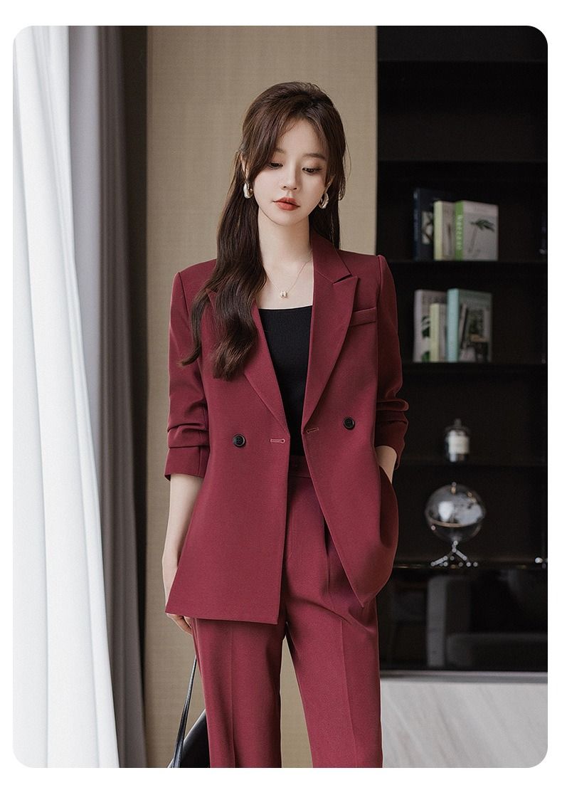 2025 African-European Spring-autumn New Professional Suit Set Women High-end Professional Attire Formal Wear Fashionable Casual Work Clothes comfortable Breathable Long-sleeved Design Simple Elegant