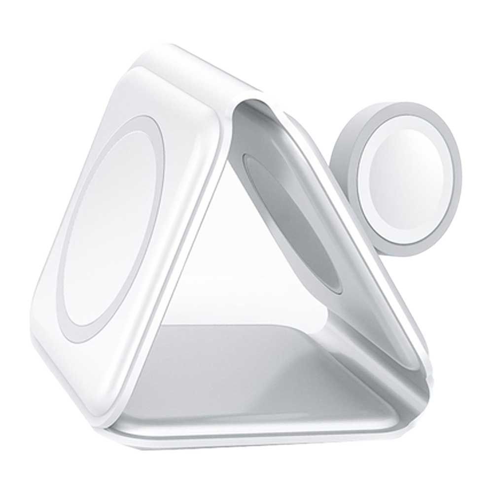 Vidvie Magnetic Foldable 3 in 1 Charging Station Fast Wireless Charging Pad, Compatible for iPhone 15/Pro/Max/Plus,14/Pro/Max/Plus/13/12 Series,AirPods 3/2/Pro,iWatch