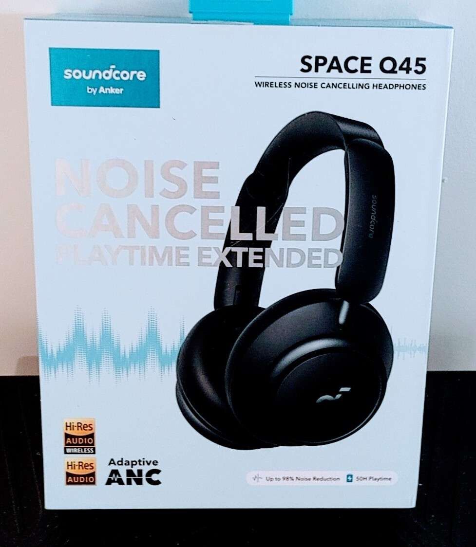 Soundcore by Anker Space Q45 Adaptive Active Noise Cancelling Headphones, Reduce Noise by Up to 98%, 50H Playtime, App Control, LDAC Hi-RePlaytime, Comfortable Fit, Clear Calls, for Home, Work, Travel