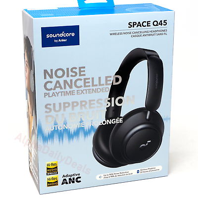 Soundcore by Anker Space Q45 Adaptive Active Noise Cancelling Headphones, Reduce Noise by Up to 98%, 50H Playtime, App Control, LDAC Hi-RePlaytime, Comfortable Fit, Clear Calls, for Home, Work, Travel