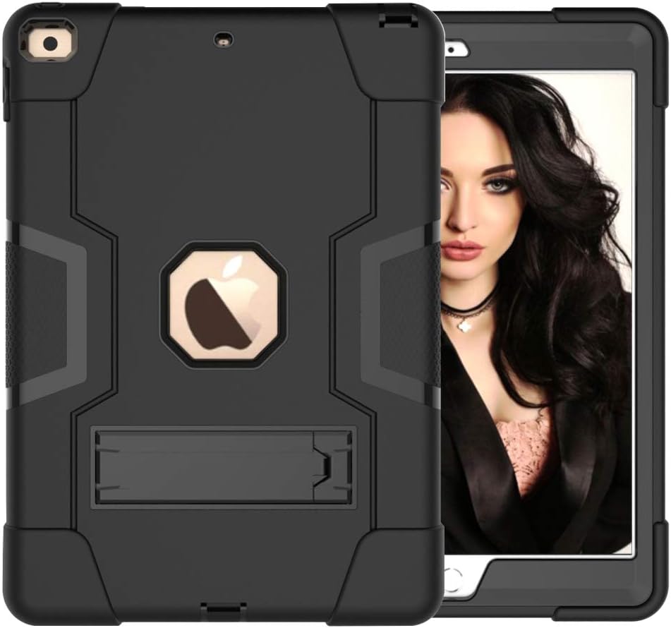 3 in 1 Hybrid Heavy Duty Rugged Kickstand Shockproof Anti-Scratch Protective Case for iPad 10.2" [7th Gen, 8th Gen, 9th Gen] Only