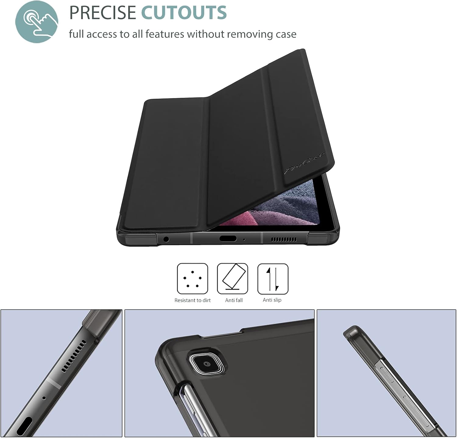 Smart Case Slim Folio Tri-fold Stand Protective Cover Case for Samsung Tab S7 11" 2020/Tab S8 11" 2022