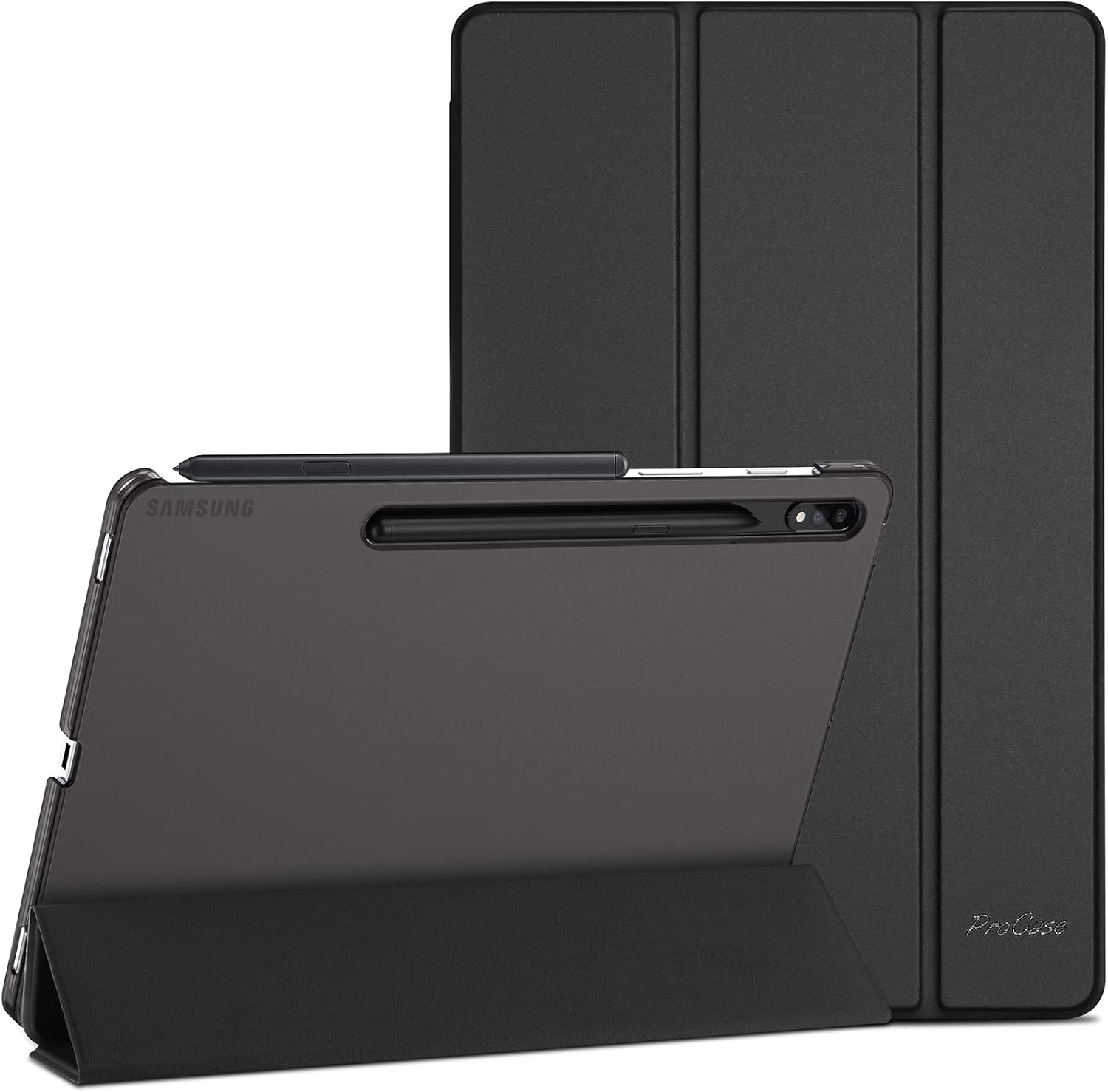 Smart Case Slim Folio Tri-fold Stand Protective Cover Case for Samsung Tab S7+ 12.4" 2020/Tab S8+ 12.4" 2022/ Tab S7 FE 12.4 2021