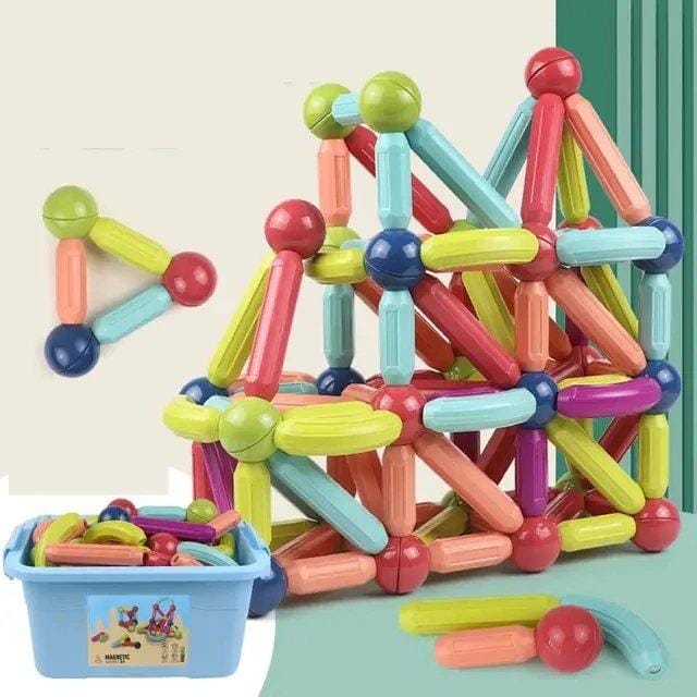84PCS Magnetic Building Sticks Blocks Toys, Magnetic Balls and Rods Set