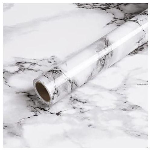 Marble Self adhesive waterproof wallpaper 60cm*5m-marble white