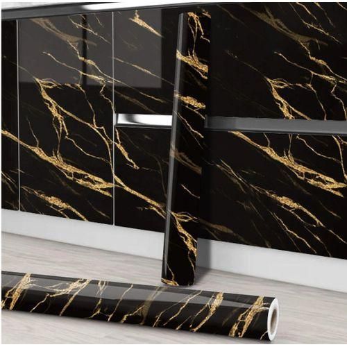 Marble Self adhesive waterproof foil/ wallpaper: *60cm *2M-marble black