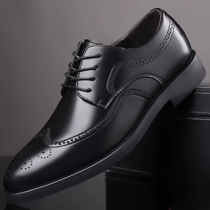 New Men's Business Dress Shoes Official Shoes Men pure Leather Shoes Breathable Dress Shoes Pointed Toe Formal Shoes Hot Fashion Wedding pure Leather Man Pointed Boy Formal Office Shoe Dad
