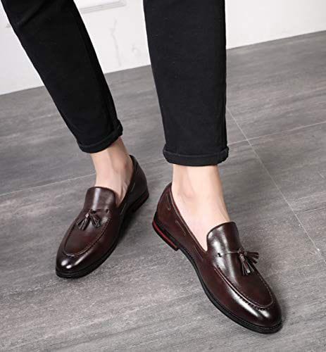 Moroccan leather mens business Dress Shoes Official Shoes Men pure Leather Shoes Breathable Dress Shoes Pointed Toe Formal Shoes Hot Fashion Wedding pure Leather Man Pointed Boy Formal Office Shoe Dad