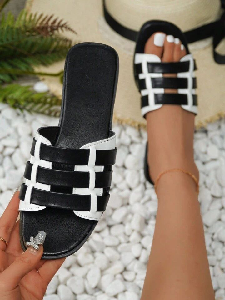 Leather Women’s brown Shoe Simple Open Toe Flat Sandals Female Buckle Belt all-match Fashion Slippers non-slip wear-resistant Girl Breathable Take Sandals Casual Lady Shoes Girlfriend Gift