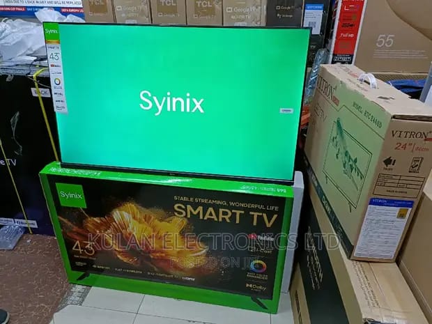 43inch syinix androidSYNIX 43” FULL HD ANDROID TV
VOICE CONTROL
WI-FI
NETFLIX
YOUTUBE
GOOGLE PLAYSTORE
43” SCREEN
BLUETOOTH CONNECTIVITY
VOICE REMOTE CONTROL
IN-BUILT WI-FI AND ETHERNET
ANDROID TV
AND