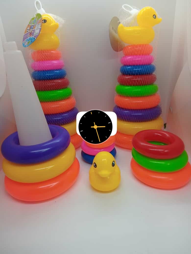 Kids Colour Ful Plastic Tower Stacking Rings Educational Toy,Each of the rainbow rings can be taken down and played alone, and you can also play interactive games with other children.