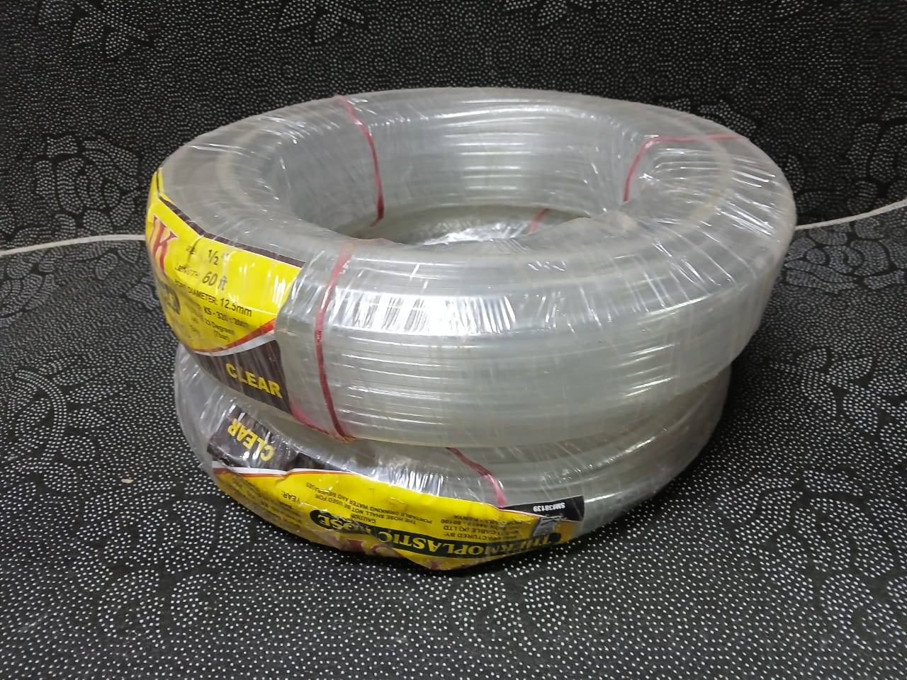 SUPERIOR QUALITY HOSE PIPE SIZE 1/2 length 60ftThis strong and flexible PVC hose is specially designed for use in the installation of pools, ponds and spas, as well as garden watering and similar wate