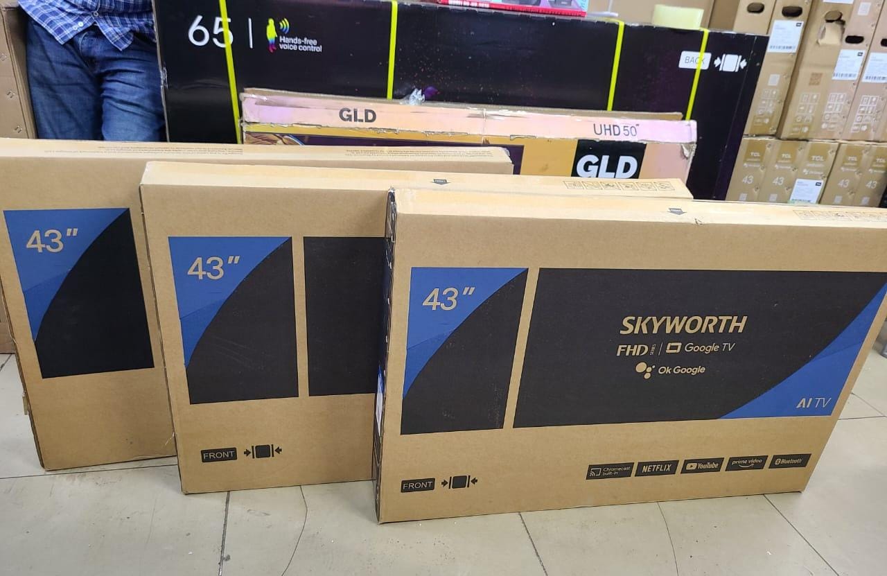 Skyworth, 43" Inch ULTRA HD 4K - Google TV. This ultra-slim TV doesn’t just perform—it stuns! Its sleek narrow-bezel design adds a modern, stylish vibe to any space. Dive into crystal-clear visuals.